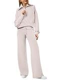 XIEERDUO Concert Outfits For Women Winter Clothing Set Lounge Set 2024 Oversized Sweatsuit Khaki L