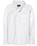 The Children's Place boys Long Sleeve Oxford School Uniform Button Down Shirt, White, Large US