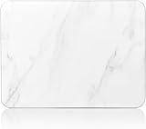 Stone Dish Drying Mats for Kitchen Counter, Ultra Absorbent, Fast Dry, Non-Slip, Heat Resistant, Eco-Friendly Diatomaceous Earth Mat for Baby Bottles, Dishes, and More(16x24 inch, Whtie Marble)