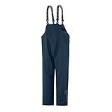 Helly-Hansen Workwear Mandal Waterproof Bib Overalls for Men - PVC-Coated Polyester, Breathable, Adjustable Work Bibs for Men- 590 Classic Navy - Small