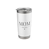 Mom Est 2024 Mothers Day Gift Birthday Gift For Mom New Mom Stainless Steel Insulated Tumbler