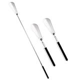 Nogeqi 2 Pack Extendable Long Handled Shoe Horn for Seniors, 10" To 25" Adjustable for Telescopic Shoehorns for Men Women, Stainless Steel Travel Shoe Helpers to Put on Your Shoes