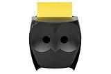 Post-it Owl Note Dispenser, Includes 1 Pad of Post-it 3 in X 3 in Super Sticky Dispenser Pop-up Notes, 45 Sheets (OWL-330-BK)