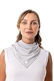 Coolibar UPF 50+ Unisex Virasana Performance Sun Bandana, Sleek Grey, One Size, Solid - Sun Protective