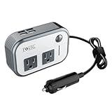 FOVAL 200W Car Power Inverter, 12V DC to 110V AC Car Converter with 4 USB Ports Car Laptop Charger, Car Adapter for Plug Outlet