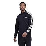 adidas Men's Essentials Warm-Up 3-Stripes Track Top, Legend Ink/White, Large