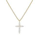 PAVOI 14K Gold Plated Cross Necklace for Women | Cross Pendant | Gold Necklaces for Women