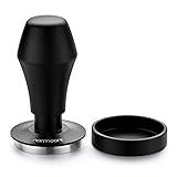 Normcore V4 Coffee Tamper 53.3mm - Spring-loaded Tamper – Barista Espresso Tamper with 15lb / 25lb / 30lbs Replacement Springs - Anodized Aluminum Handle and Stand - Flat Base