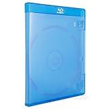 AcePlus Blu-Ray Standard Single-Disc Replacement Case with Embossed Logo in 12mm Thickness and Wrap Around Clear Sleeve (1-Pack - Single Disc)