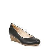 Dr. Scholl's Shoes Women's Be Ready Wedge Pump, Black Smooth, 9