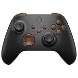 eXtremeRate Replacement Buttons for Xbox Series X & S Controller, Wood Grain Custom Accessories Repair Kit Bumpers Trigers Dpad ABXY Start Back Sync Share Keys Parts for Xbox Core Wireless Controller