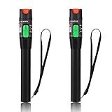 2PCS Visual Fault Locator Fiber Optic Cable Tester Meter Red Light VFL with 2.5mm Universal Connector for FC/SC/ST Adapter Pen for CATV Telecommunications Engineering Maintenance
