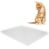 Zipcase 8 Pack Cat Repellent Deterrent Outdoor Scat Mat with Tape for Cats, Dogs, Pests Covers 12 Sq.ft, 16 x 13 Inches，8 Pack