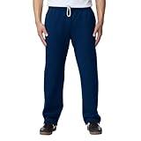 Gildan Adult Fleece Open Bottom Sweatpants with Pockets, Style G18300, Navy, Large US