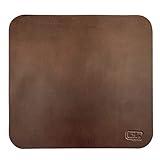 Leather Worx, Ergonomic Mouse Pad, Executive Work Desk & Office Essentials, Tracking Accuracy, Mouse Control, Thick Full Grain Leather, Handmade, Bourbon Brown