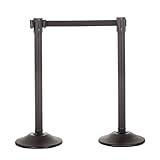 US Weight Crowd Control Barriers- Sentry Stanchion with Retractable Belt Barrier– Easy Connect Assembly (2-Pack) Crowd Control Stanchions Made in The USA