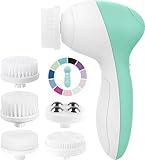 Face Scrubber | Facial Cleansing Brush Exfoliator Skin Care Products Beauty Products Powered Electric Wash Exfoliating Spin Cleanser Cleaning Scrub Including 7 Heads (Opal)