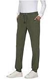 KOI Next Gen Good Vibe Women's 7-Pocket Stretch Jogger Heather Olive M