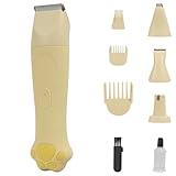Veeconn Dog Hair Clippers Grooming Kit - Electric Low Noise Paw Trimmer,All-in-one Rechargeable Cordless Hair Clipper,Silent Nail Grinder Shaver for Cats Dogs