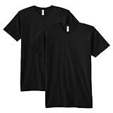 American Apparel Fine Jersey T-Shirt, Style G2001, Multipack, Black (2-Pack), 2X-Large