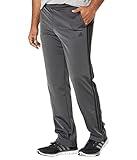 adidas Men's Essentials Warm-up Open Hem 3-stripes Tracksuit Bottoms, Dark Grey Heather/Black, Medium