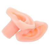 KONTONTY Silicone Ear Model Pair for Piercing Practice and Earring Display Realistic Fake Ears for Home Decor and Classroom Use Texture for Enhanced Visual Appeal