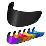 PSLER Qualifier Visor- Qualifier Helmet Visor Motorcycle Face Shield Accessories Replacement for Bell Qualifier/Star/Vortex/RS-1/Revolver,Black