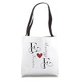 E & F Couples Initials, Wedding, Anniversary, Housewarming Tote Bag