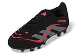 adidas Club Predator Firm Multi Ground Sneaker, Black/Grey/Lucid Red, 13 US Unisex Little Kid