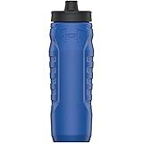 Under Armour Squeeze Water Bottles, 32 oz Water Bottles, Sideline Sports Water Bottle with Quick-Shot Lid, Quick & Easy Hydration, Gym Water Bottles, Squeeze Bottle, 1 32oz Bottle