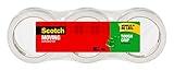 Scotch Tough Grip Moving Packing Tape, Clear, Moving Tape That Secures Boxes up to 80 Pounds, Moving Supplies, 1.88 in. x 38.2 yd., 3 Tape Rolls