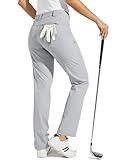 Willit Women's Golf Pants Hiking Pants Quick Dry Lightweight Outdoor Casual Pants with Pockets Water Resistant Gray 6