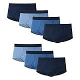 Hanes Ultimate Men's Briefs, Soft Moisture Wicking Underwear, Tagless, 7-Pack, Blue-7 Pack, Large