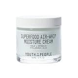 Youth To The People Air-Whip Moisture Face Cream - Gel Moisturizer & Face Primer - Lightweight Green Tea + Hydrating Hyaluronic Acid Moisturizer - Plumping, Anti-Aging, Sensitive Vegan Skincare (2oz)