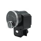 KEKETOPET Automatic Fish Feeder for Aquarium, Small Auto Fish Feeder Dispenser for Mini Tank and Pond, Suitable for Flakes and Pellets, Battery Operated, Battery NOT Included - Black