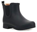 Chooka Women's Waterproof Plush Chelsea Bootie Chelsea Boot, Delridge Black, 10 M