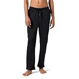 Amazon Essentials Men's Cotton Knit Pajama Pant, Black, Large