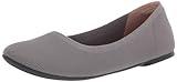 Amazon Essentials Women's Knit Ballet Flat, Light Grey, 8 Wide