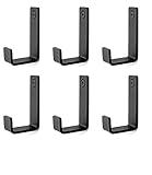 Piffny Robe & Towel Hook, 6 Pack Heavy Duty Stainless Steel Outdoor Wall Hooks for Hanging Towel, Coat, Backpack, Keys, etc (Modern Industrial)