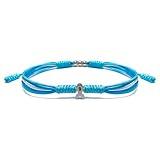 HARACRAFT Light Blue Awareness Bracelet for Addisons Behcets Thyroid and Graves Disease, Chronic Illness, Hyperaldosteronism, Lymphedema, Men's Health, Prostate Cancer and More, Protection String