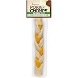 Pork Chomps Roasted Pork Skin Dog Chew, 10-inch Braid, Peanut Butter Flavor, 1 Count