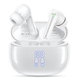 YAQ Wireless Earbuds Bluetooth Headphones, 40H Playtime Stereo IPX5 Waterproof Ear Buds, LED Power Display Cordless in-Ear Earphones with Microphone for iOS Android Cell Phone Sports