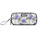 Custom Large Capacity pencil pouches College Student Pencil Case For Kids School Must Haves with Compartment Beauty Spring Flowers New Jersey Violet