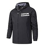 Custom Waterproof Jacket for Men Lightweight Windbreaker Rain Coat with Hood Add Your Logo