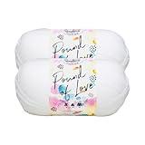 Lion Brand Yarn, Pound of Love Value Yarn for Knitting and Crochet, White, 2 Pack
