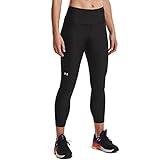 Under Armour Womens HeatGear Armour High Waisted Ankle No-Slip Leggings , Black (001)/White , Medium