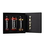 TRUFF Truffle Lovers Pack - TRUFF Hot Sauce, TRUFF Oil, and TRUFF Black Truffle Pomodoro Pasta Sauce - Truffle Hot Sauce Gift Pack of 3 bottles