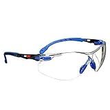 3M Safety Glasses Solus 1000 Series ANSI Z87 Scotchgard Anti-Fog Clear Lens Low Profile Blue/Black Frame