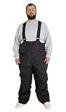 Snow Country Outerwear Mens Big and Tall Skiing Insulated Snow Bibs Pants (6X Tall, Black)