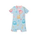 Burt's Bees Baby Unisex Baby Short Sleeve Pajamas, One-Piece Sleeper Romper PJs, Snug Fit for Infants 3 to 24, Puffer Fish, 6-9 Months